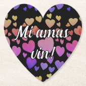 Mi amas vin! (Anpassbar) Untersetzer (Vorderseite)
