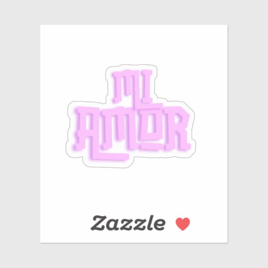 Mi Amor Pink Aufkleber (Blatt)