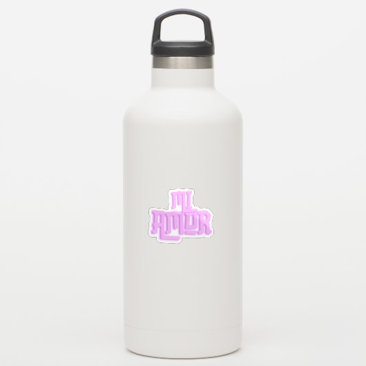 Mi Amor Pink Aufkleber (Wassserflasche)