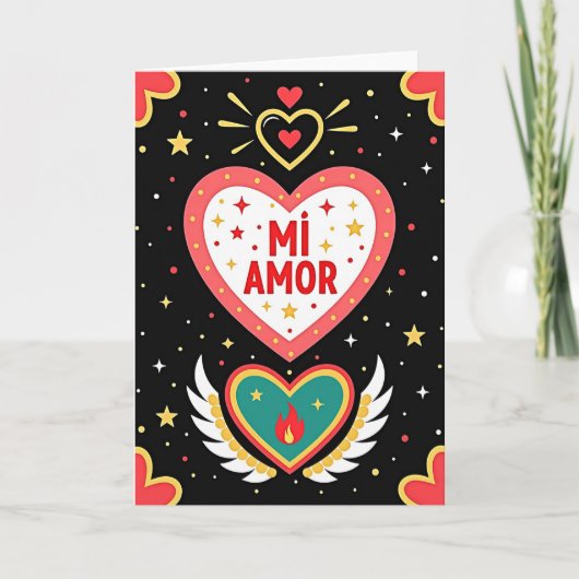 Mi Amor Romantische Karte (Vorderseite)
