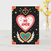 Mi Amor Romantische Karte (Gelbe Blume)