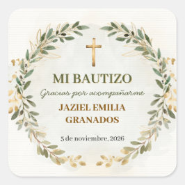Mi Bautizo Aufkleber Personalisierte Taufetiketten