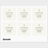 Mi Bautizo Favor Sticker Custom Baptism Label (Blatt)