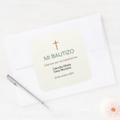 Mi Bautizo Favor Sticker Custom Baptism Label (Umschlag)