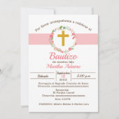 Mi Bautizo para Niña Einladung (Vorderseite)