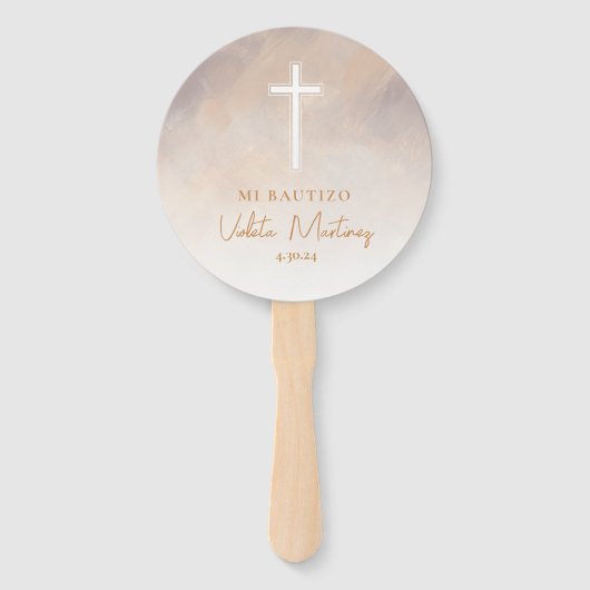 Mi Bautizo Recuerdo Abanicos de Mano Hand Fans Fächer (Vorderseite)