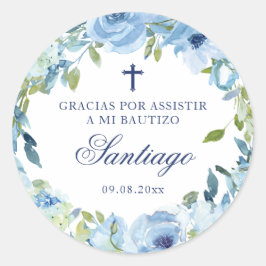 Mi Bautizo Recuerdos Para Bautizo Spanische Taufe Runder Aufkleber