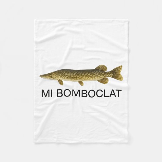 Mi Bomboclat Funny Fish Jamaican Slang Graphic  Fleecedecke (Vorderseite)