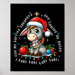 Mi Burrito Sabynero mexikanischer WeihnachtsDonkey Poster