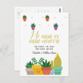 Mi Casa Es Casa Nueva Neue Zuhause Cactus Pflanze Postkarte (Vorne/Hinten)
