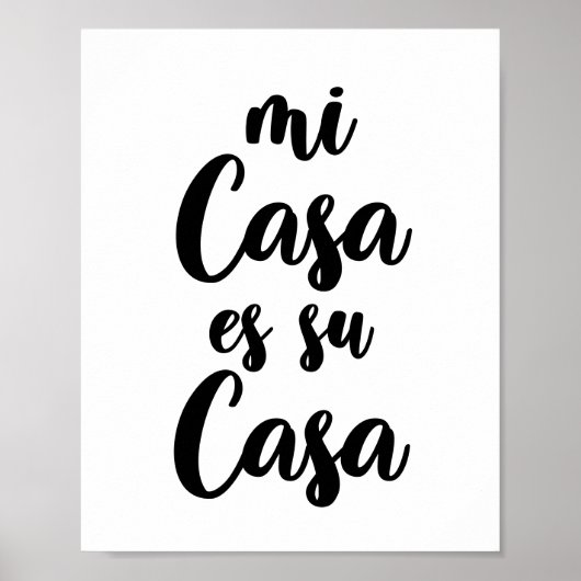 Mi casa es su casa poster (Vorne)