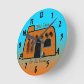 Mi Casa Es Su Casa Runde Wanduhr (Winkel)
