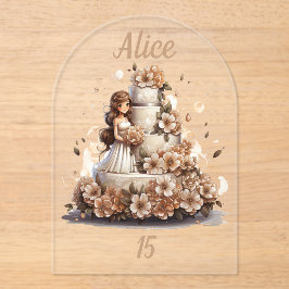 Mi Celebración de Quince Años Acryleinladungen