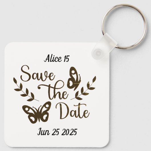 Mi Celebración de Quince Años Schlüsselanhänger (Rückseite)