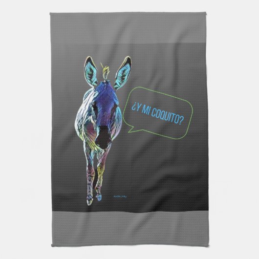 Mi Coquito? Geschirrtuch (Vertikal)