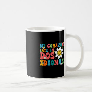 Mi Corazon Spate en Dos Idiomas zurück zur Schule Kaffeetasse
