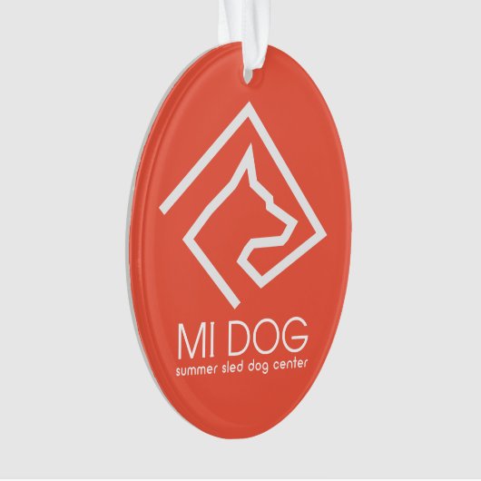 MI DOG Weihnachtsschmuck Ornament (Vorderseite)