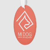 MI DOG Weihnachtsschmuck Ornament (Vorderseite)