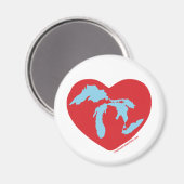 MI Heart Magnet (Vorderseite/Rückseite)