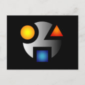 MI kryptische Logo-Postkarten Postkarte (Vorderseite)