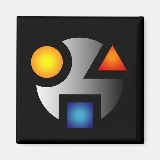 MI kryptischer Logomagnet Magnet (Vorne)