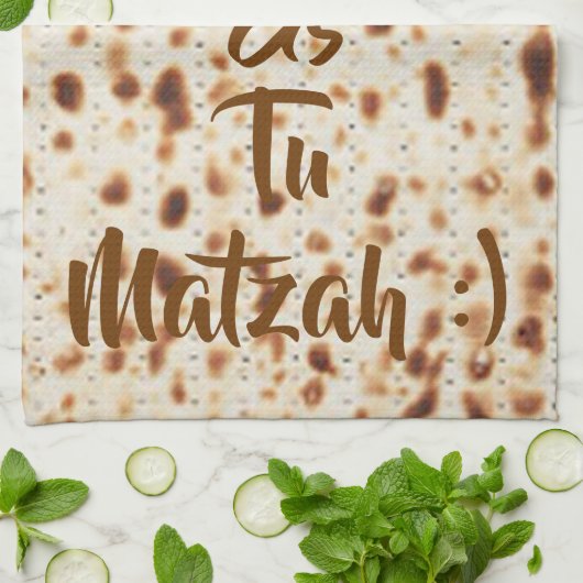 Mi Matzah Es Tu Matzah Geschirrtuch (Gefaltet)