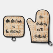 Mi Matzah es Tu Matzah Ofenhandschuh & Topflappen-Set (Vorderseite)