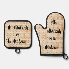 Mi Matzah es Tu Matzah Ofenhandschuh & Topflappen-Set