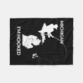 Mi Michigan Fishing Jersey Geschenk für Fischer un Fleecedecke (Vorderseite (Horizontal))