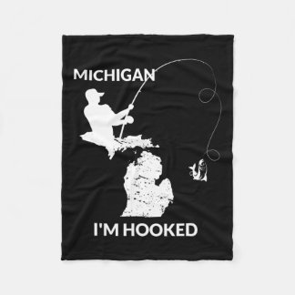 Mi Michigan Fishing Jersey Geschenk für Fischer un Fleecedecke