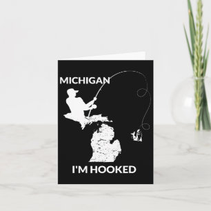 Mi Michigan Fishing Jersey Geschenk für Fischer un Karte