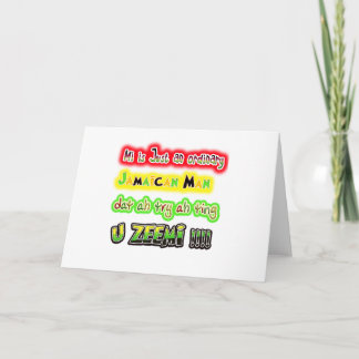 Mi Nur ein gewöhnlicher jamaikanischer Mann Data a Karte