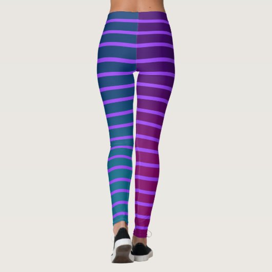 Mi-Parti Gradient Stripes Leggings (Rückseite)