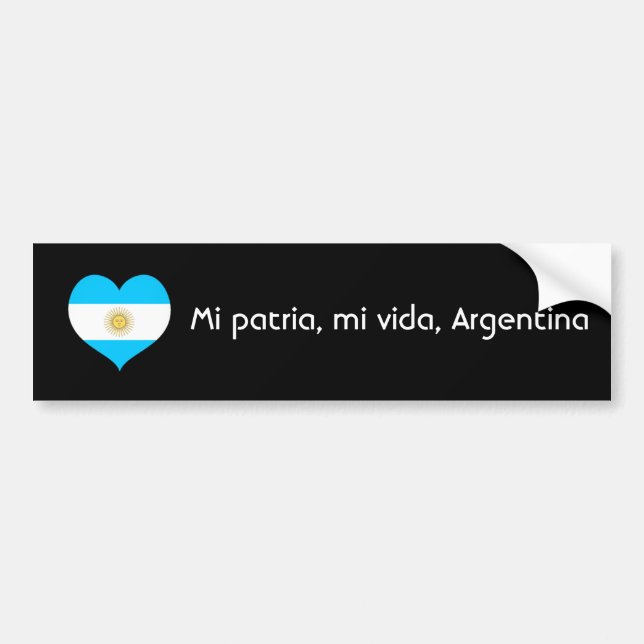 MI patria, MI vida, Argentinien Autoaufkleber (Vorne)