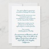 Mi Primera Comunión Cruz & Flores con foto Einladung (Rückseite)