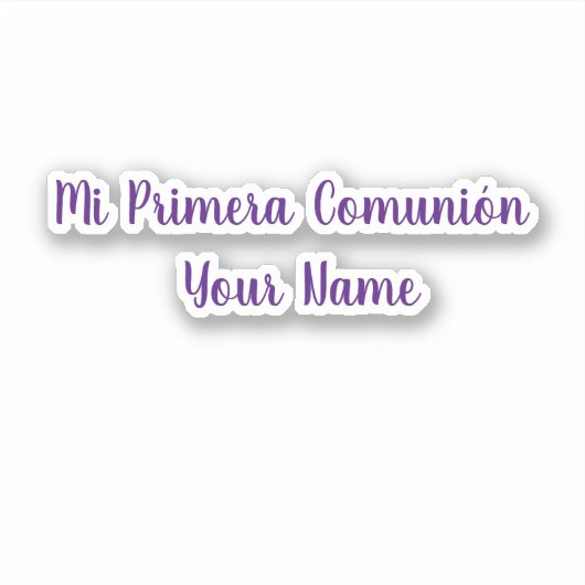 Mi Primera Comunion Customize name vinyl sticker (Vorderseite)