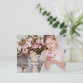 MI PRIMERA COMUNION EINLADUNGSPOSTKARTE (Stehend Vorderseite)