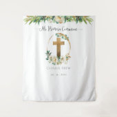 Mi Primera Comunion, Greenery Foto Stand Hintergru Wandteppich (Vorderseite)