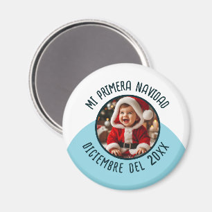 Mi Primera Navidad con Foto y Año Magnet
