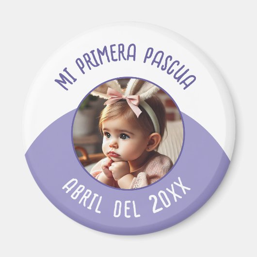 Mi Primera Pascua con Foto y Año Magnet (Vorne)