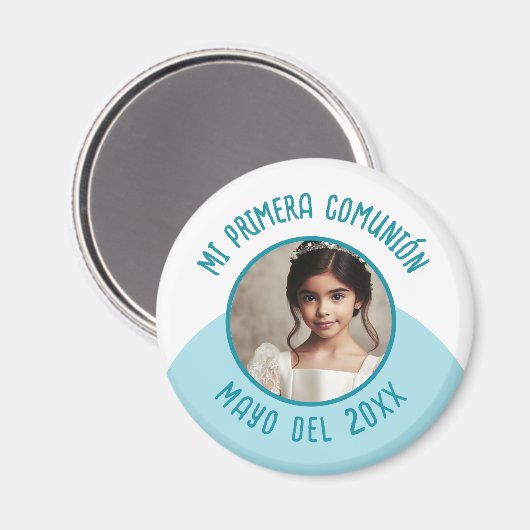 Mi primerón con foto recuerdo magnet (Vorderseite/Rückseite)