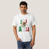 MI RAZA mexikanische Flagge T-Shirt (Vorne ganz)