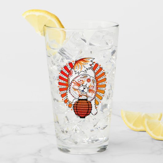 MI TANG Chow 16 oz Glasdesign vorne & hinten Glas (Vorderseite Ice)