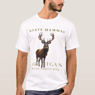 MI Weißwedelhirsch-Design T-Shirt