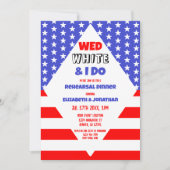 Mi, White & I Do Patriotic Probe Dinner Einladung (Vorderseite)