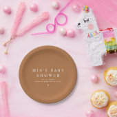 MIA Arched Boho Terracotta Baby Shower Pappteller (Party)
