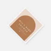 MIA Arched Boho Terracotta Baby Shower Serviette (Ecke)