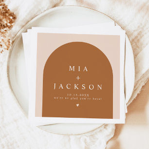 MIA Arched Boho Terracotta Wedding Willkommen Serviette