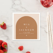 MIA Arched Boho Terracotta Wedding Willkommen Serviette (Beispiel)