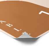 MIA Arched Burnt Orange Moderne Favoriten Zeichen Poster (Ecke)